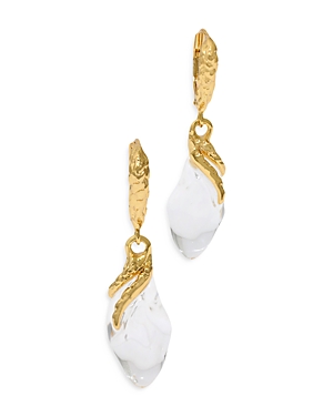 ALEXIS BITTAR LIQUID VINE LUCITE RAINDROP LEVERBACK EARRINGS