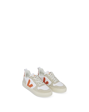 Veja Unisex V10 Lace Up Trainers - Toddler, Little Kid In White Fury