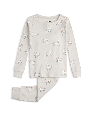 Shop Petit Lem Girls' Knit Pajama Set - Little Kid In Beige