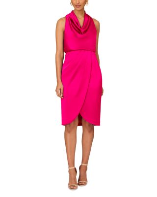 Aidan Mattox Cowl Neck Cocktail Dress Smart Closet