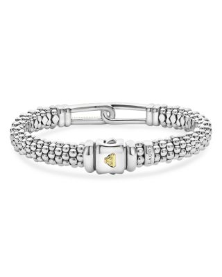 18K Yellow Gold & Sterling Silver Caviar Lux Diamond Loop Caviar Clip Bracelet - Exclusive