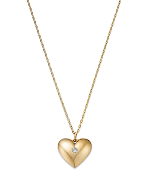 Bloomingdale's Diamond Heart Pendant Necklace in 14K Yellow Gold, 0.15 ct. t.w.