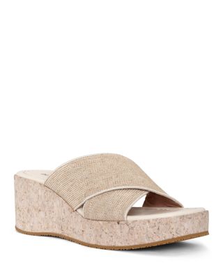 Donald Pliner - Women's Slip On Crisscross Wedge Sandals