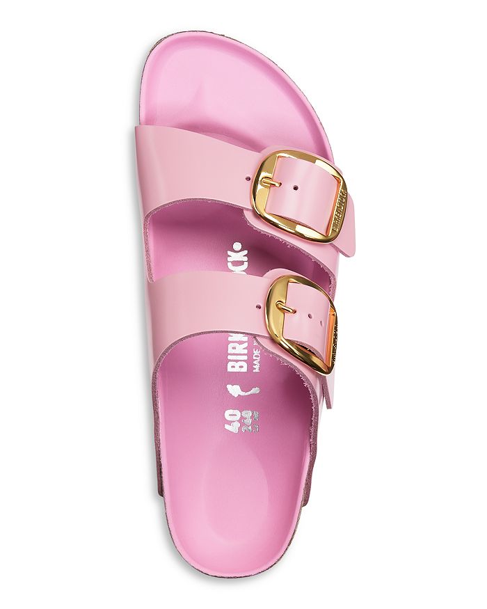 Shop Birkenstock Women's Arizona Big Buckle Slide Sandals In High Shine Fondant Pink