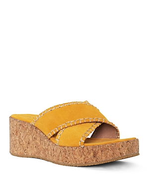 Donald Pliner Platform Wedge Sandal In Sungold