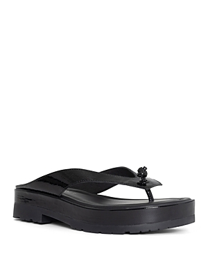 DONALD PLINER WOMEN'S SLIP ON THONG PLATFORM SANDALS