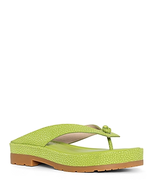 Donald Pliner Platform Flip Flop In Pistachio