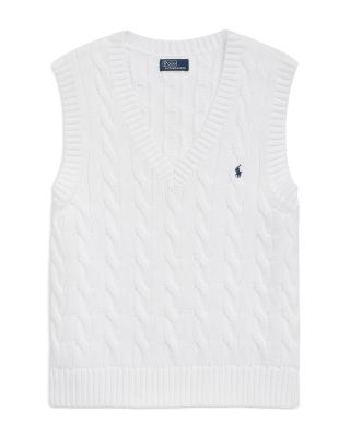 Ralph Lauren Cotton Cable Knit Sweater Vest | Bloomingdale's