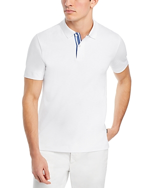 Shop Hugo Boss Parlay Regular Fit Cotton Polo Shirt In White