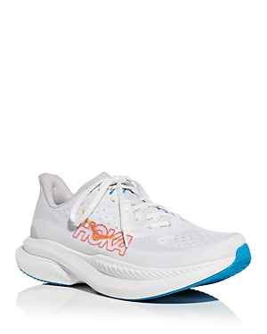 Shop Hoka Women's Mach 6 Low Top Sneakers In White/nimbus Cloud