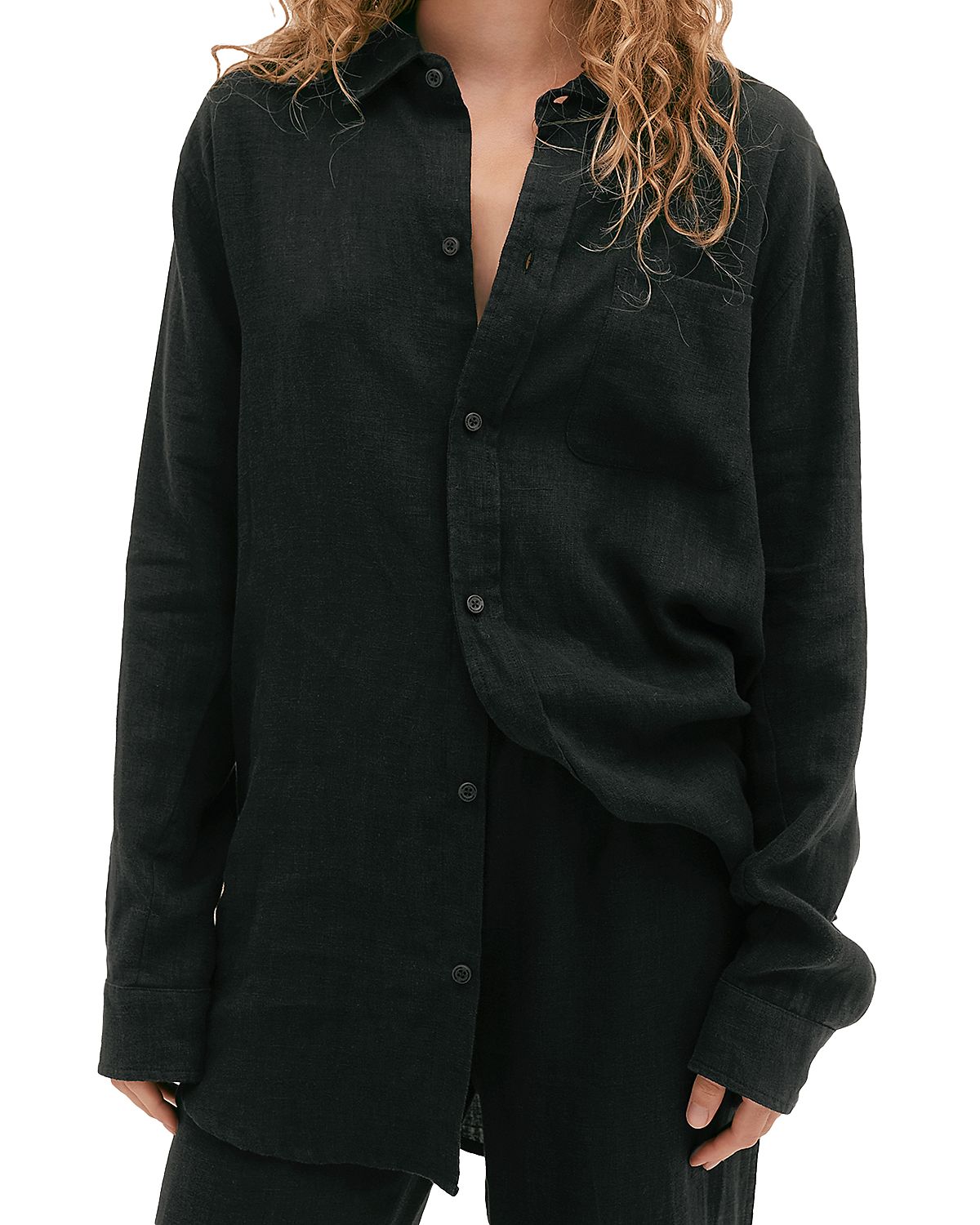 Desmond & Dempsey Linen Lounge Shirt