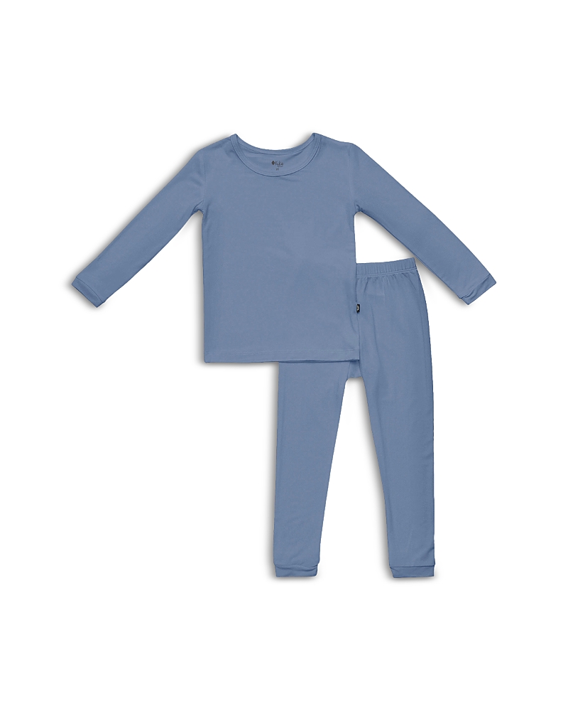 Kyte Baby Unisex Long Sleeve Pajama Top & Pants Set - Little Kid In Slate