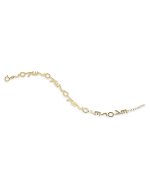 Shop Moon & Meadow 14k Yellow Gold Love Link Chain Bracelet