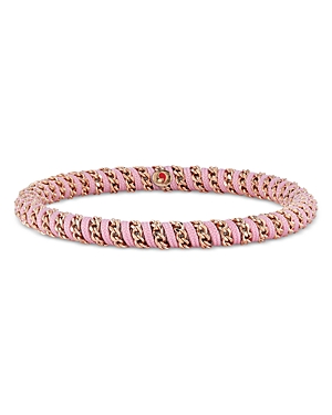 18K Rose Gold Gio Pink Nautical Cord Stretch Bracelet