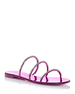 Giuseppe Zanotti Dark Colorful Rhinestone-embellished Sandals In Bouganvill
