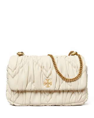 Tory Burch - Mini Kira Diamond Ruched Leather Flap Crossbody