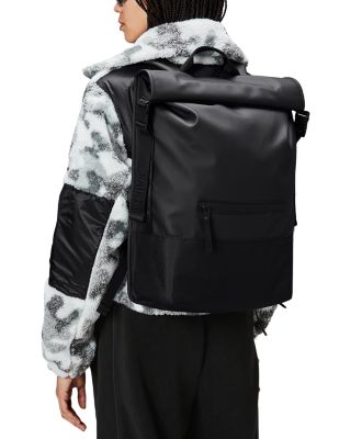 Trail Faux Leather Roll Top Backpack