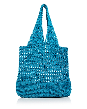 Shop Aqua Crochet Tote - 100% Exclusive In Blue