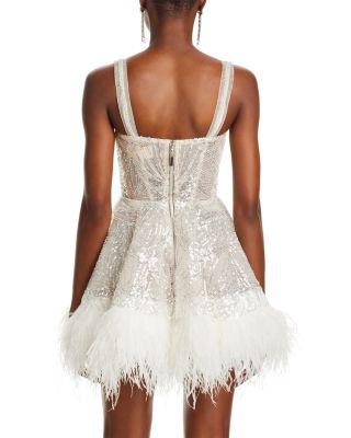 Mademoiselle Beaded Bustier Mini Dress