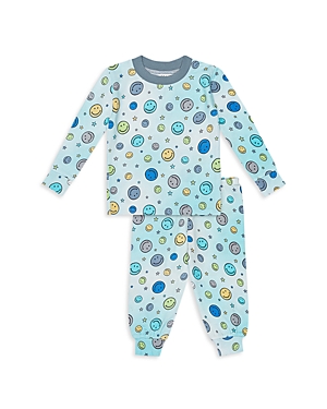 Shop Esme Boys' Long Sleeved Top & Pants Pajamas Set - Little Kid In Happy Blue
