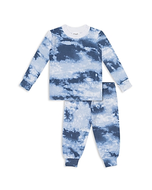 Shop Esme Boys' Long Sleeved Top & Pants Pajamas Set - Little Kid In Blue Lagoon