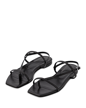 Aeyde Women's Ellan Ankle Strap Thong Sandals In Black