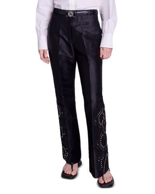 Maje - Plint Embroidered Flared Pants