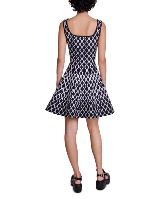 Russel Graphic Knit Skater Dress
