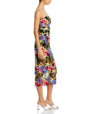 green emerald velvet dress Magnolia Mesh Embroidery Maxi Dress in Black Multi