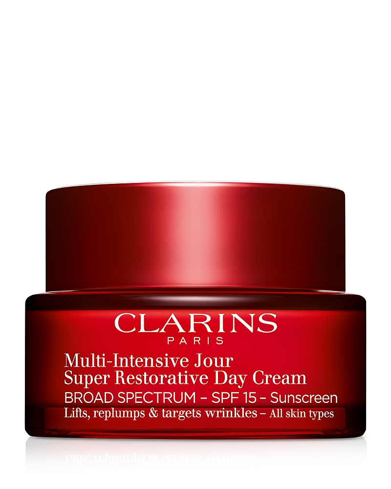Clarins Super Restorative Day Moisturizer Spf 15 Sunscreen 1.7 Oz. In White