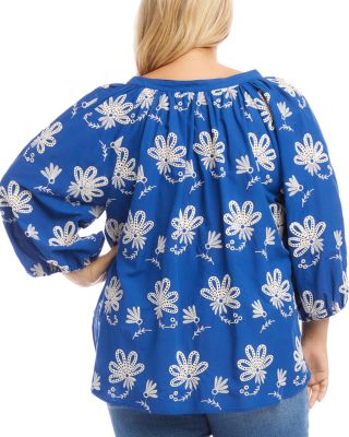 Embroidered Tassel Top