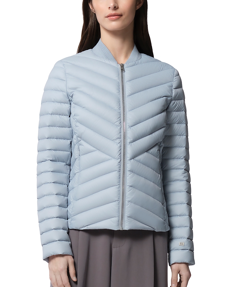 Soia & Kyo Chevron-quilted Lightweight Down Jacket In Breeze