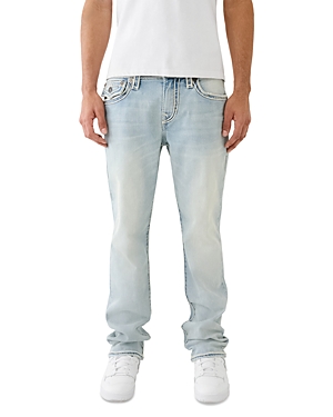 Shop True Religion Ricky Rope Stitch Straight Fit Jeans In Kolari Light Wash