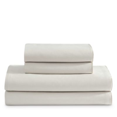 Calvin Klein Pearl Edge Cotton Sateen 300 Thread Count Sheet Set, Queen