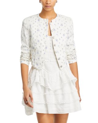 LoveShackFancy - Falima Floral Collarless Jacket