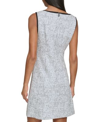Speckled Bow Front Sheath Dress