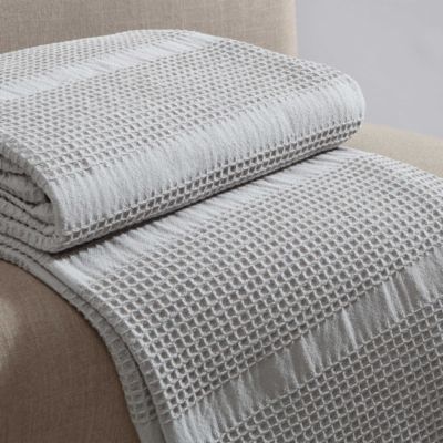 Waffle Stripe Cotton Blanket, King