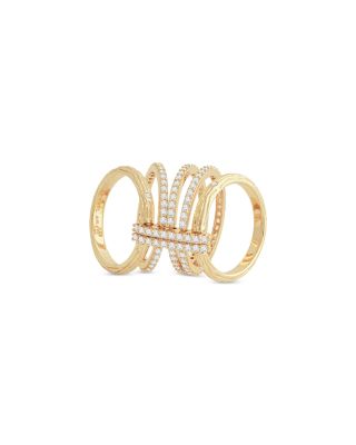 Enchanted Forest Multi Stack Ring in 18K Gold Plated