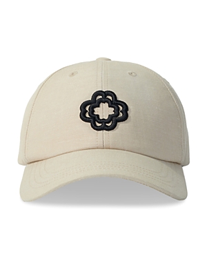 Maje Womens Blanc Logo-embroidered Cotton Cap In Ecru