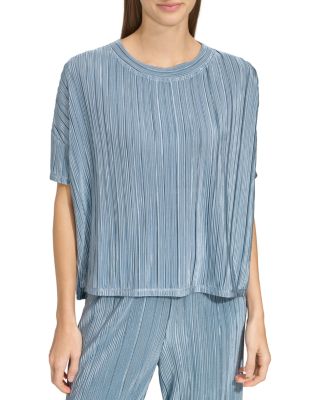 Marc New York Short Sleeve Plissé Top | Bloomingdale's Women