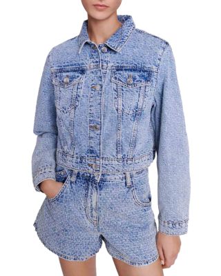 Maje Bampokkus Embellished Denim Jacket