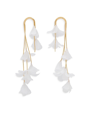 Shop Shashi Lily Drop Earrings In White/gold