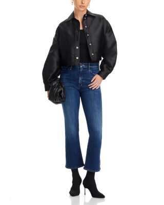 The Lil&#39; Hustler Petites High Rise Cropped Straight Jeans in Heirloom