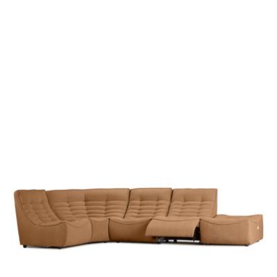 Trattino 5-Piece Power Reclining Fabric Sectional