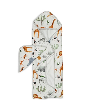 Shop Loulou Lollipop Unisex Hooded Towel Set In Safari