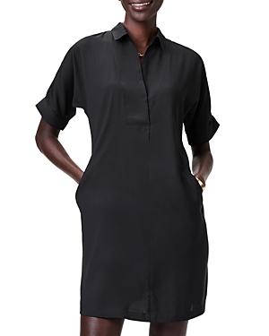 Shop Nic + Zoe Nic+zoe Polished Billow Dress In Black Onyx