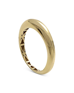 14K Yellow Gold Polished Mirror Ring