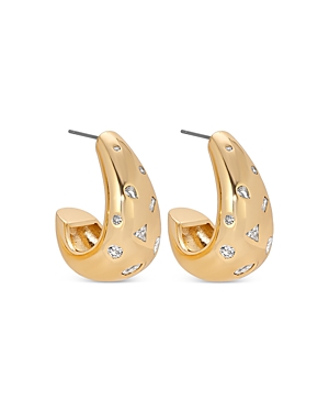Shop Ettika Hammered Mixed Shapes Hoop Earrings In Gold