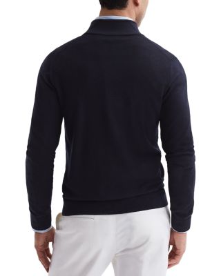 Hampshire Slim Fit Long Sleeve Zip Front Wool Sweater