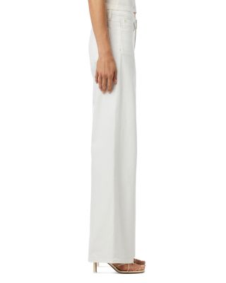 The Lou Lou Mid Rise Wide Leg Jeans in White
